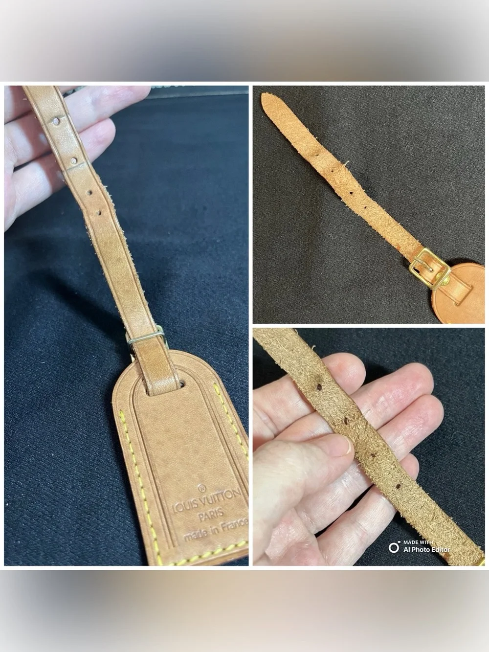 Louis Vuitton Vintage Vachetta Leather Small Luggage Tag Keepall Charm
